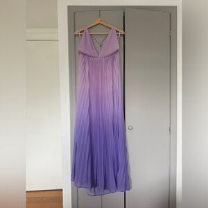 Ombre Purple Halter Maxi Dress